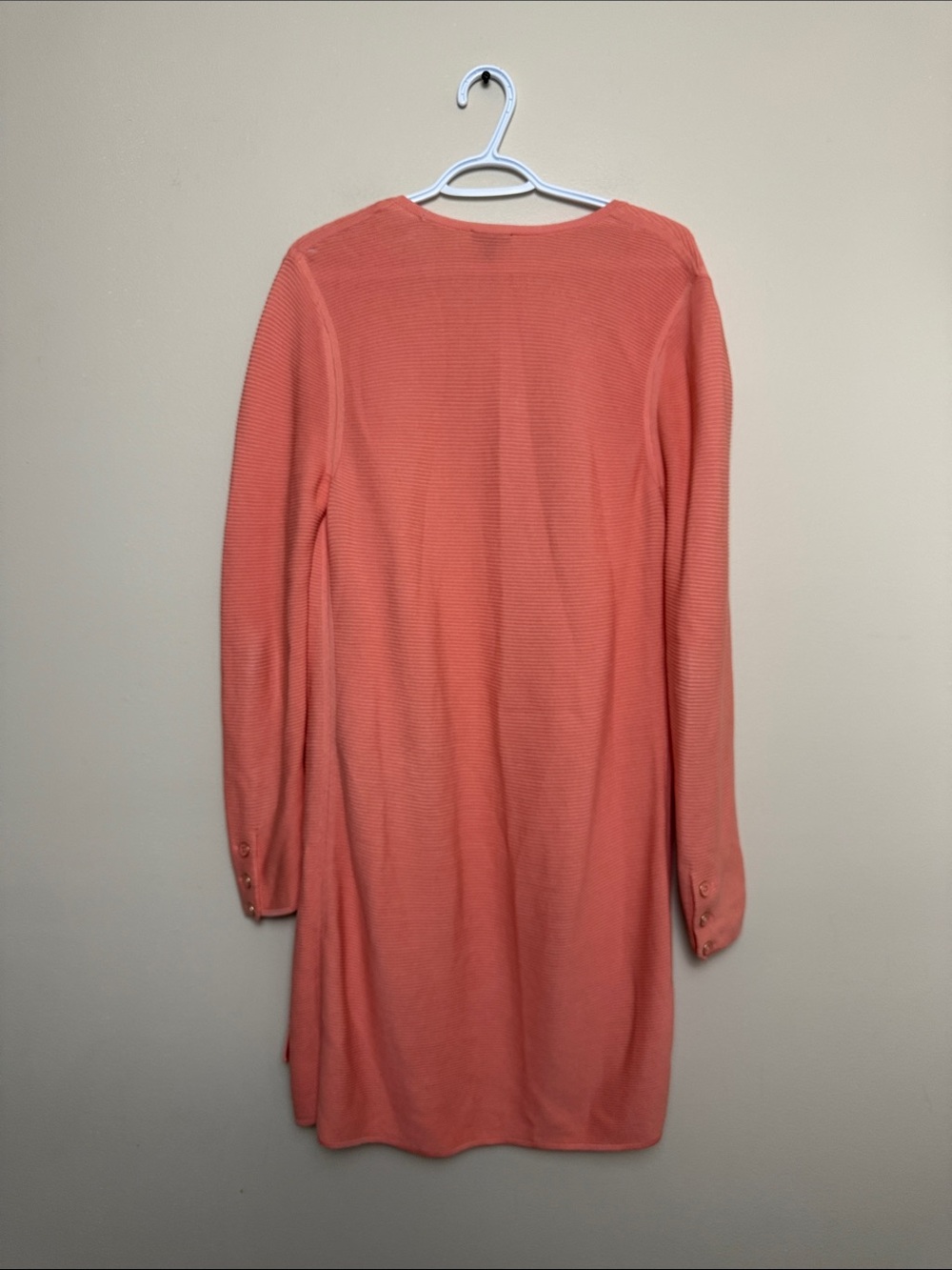 Talbots Ribbed Open Front Long Cardigan Sweater Size Medium - Picture 7 of 8